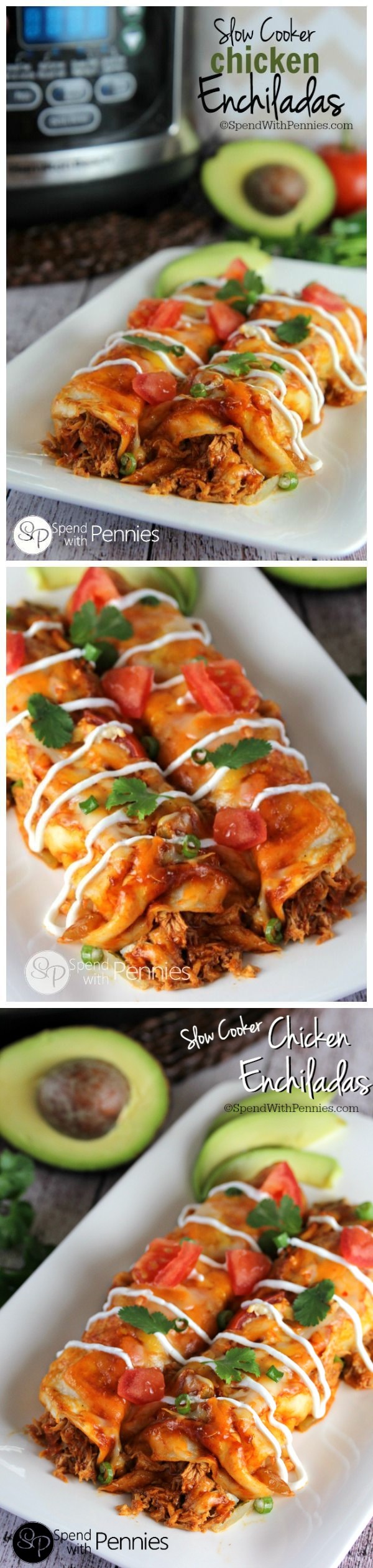 Slow Cooker Chicken Enchiladas