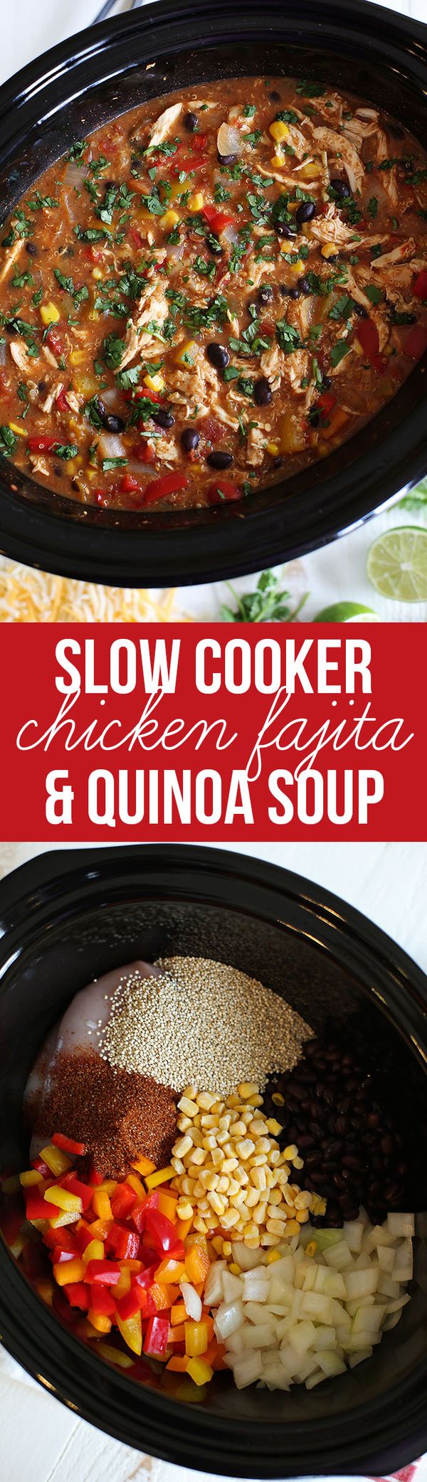 Slow Cooker Chicken Fajita & Quinoa Soup