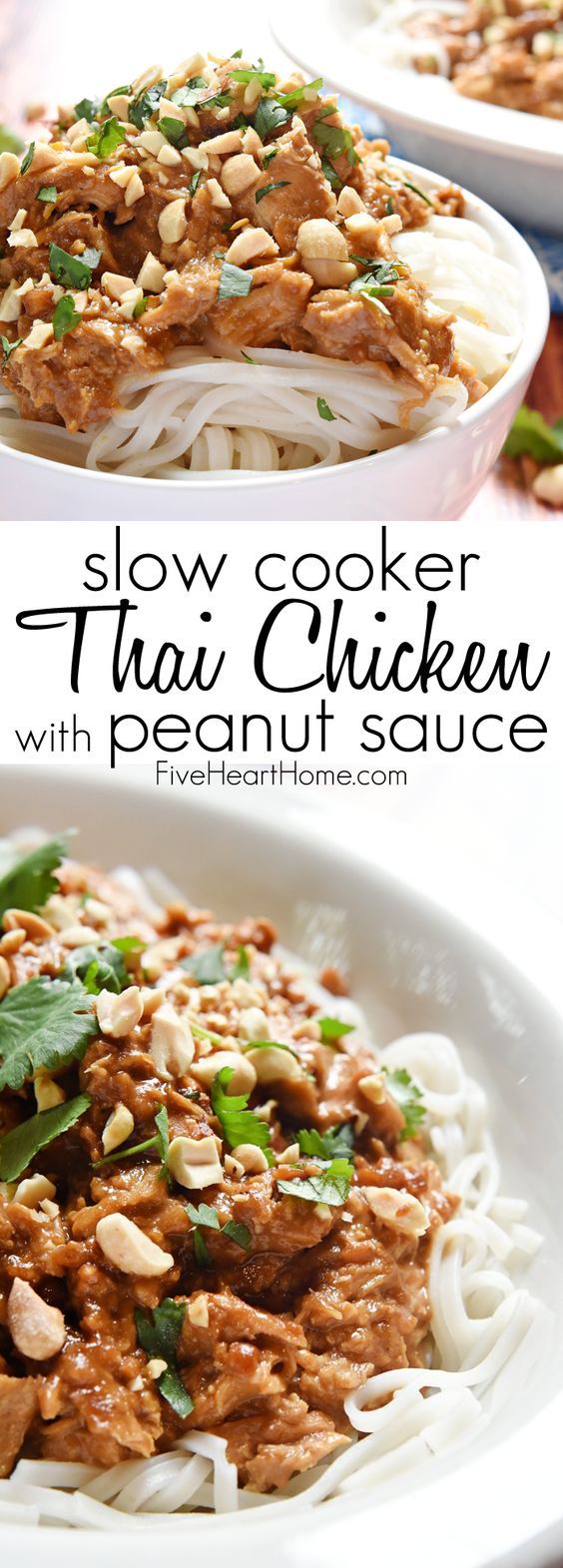 Slow Cooker Chicken with Thai Peanut Sauce