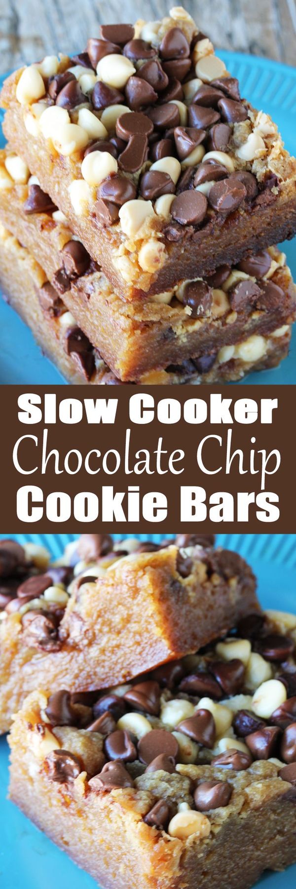 Slow Cooker Chocolate Chip Cookie Bars