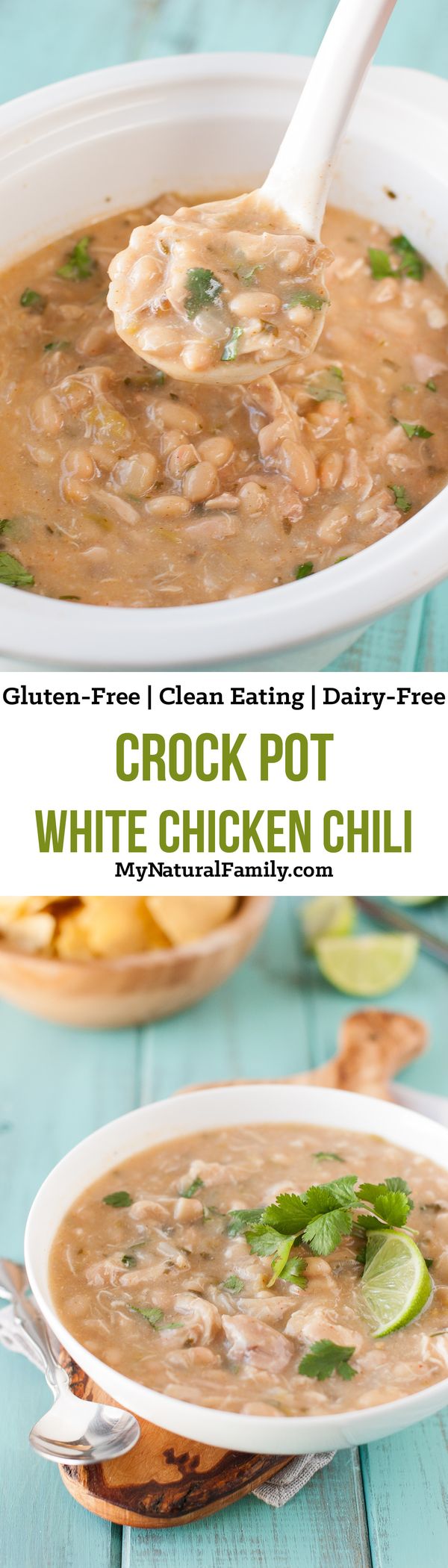 Slow Cooker Clean Eating White Chicken Chili
