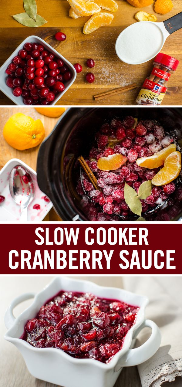 Slow Cooker Cranberry Sauce