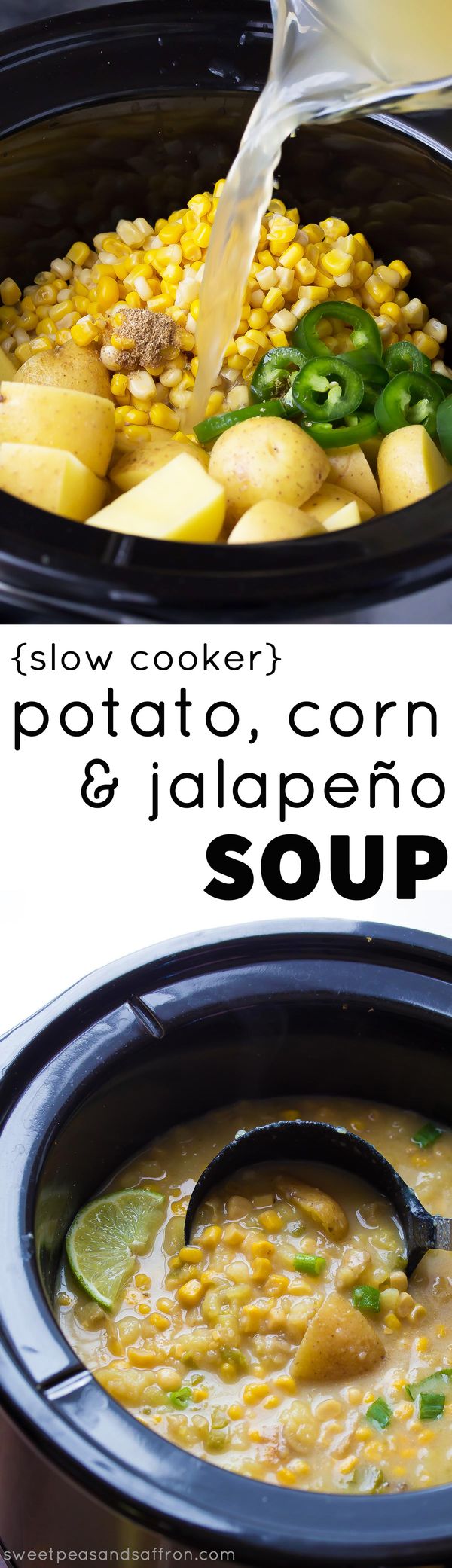 Slow Cooker Creamy Potato Corn Soup (Vegan