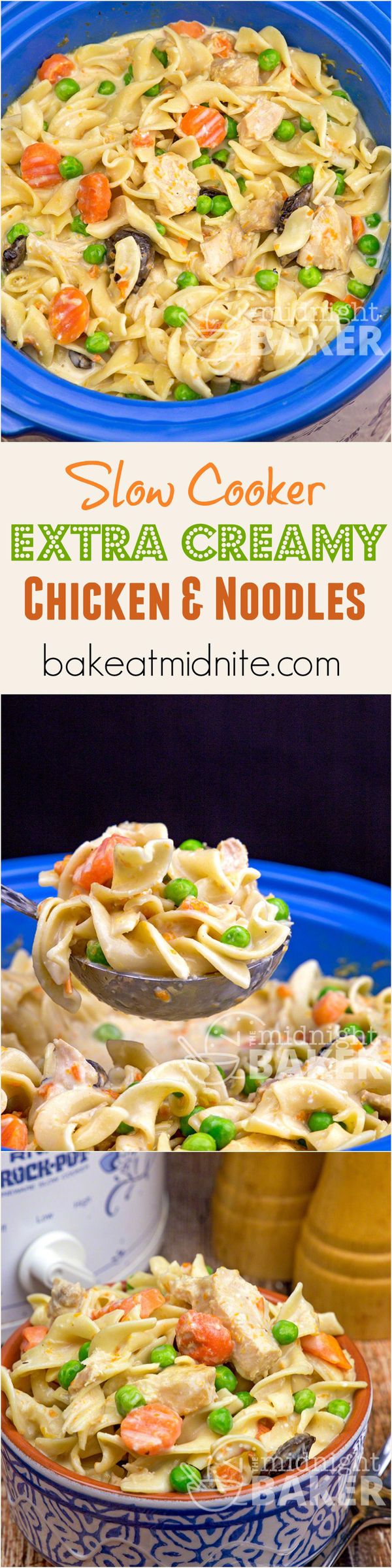 Slow Cooker Extra Creamy Chicken & Noodles