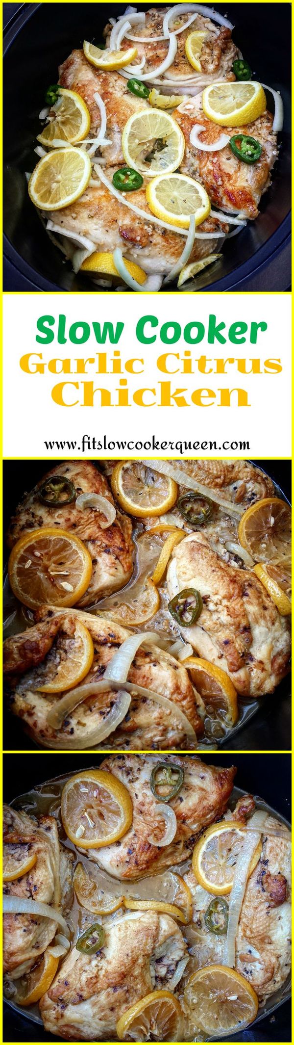 Slow Cooker Garlic Citrus Chicken