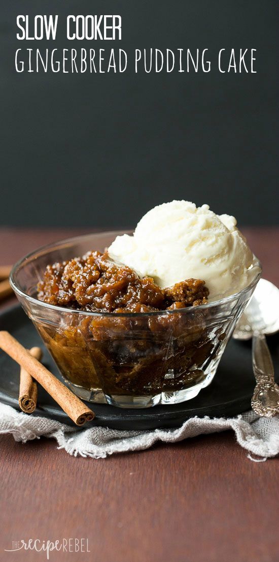 Slow Cooker Gingerbread Pudding Cake