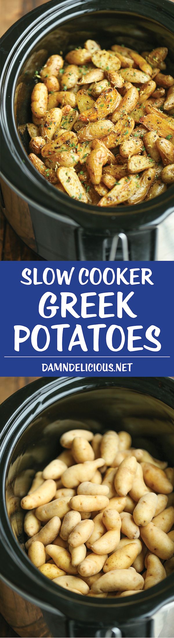 Slow Cooker Greek Potatoes