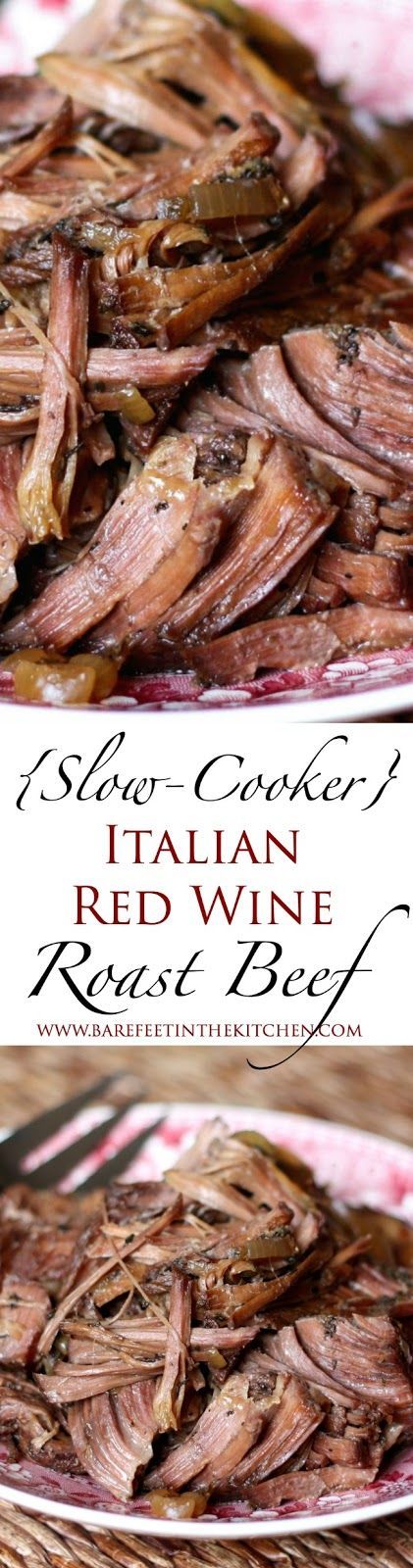 (Slow-Cooker Italian Red Wine Roast Beef