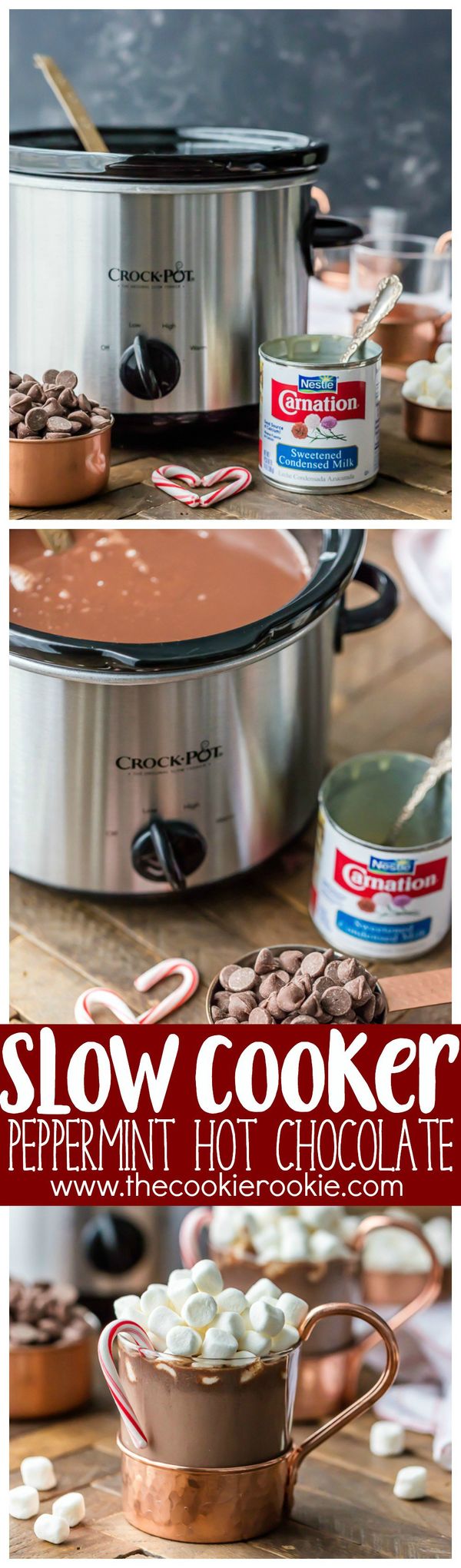 Slow Cooker Peppermint Hot Chocolate