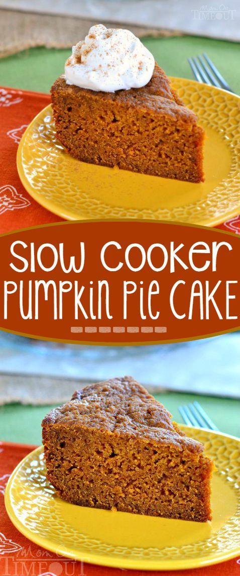 Slow Cooker Pumpkin Pie Cake