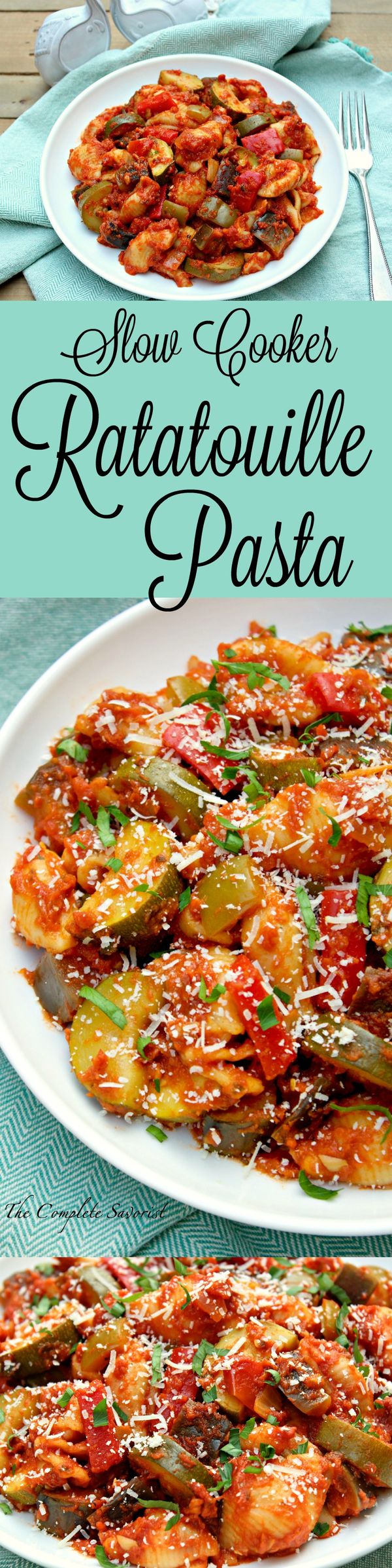 Slow Cooker Ratatouille Pasta