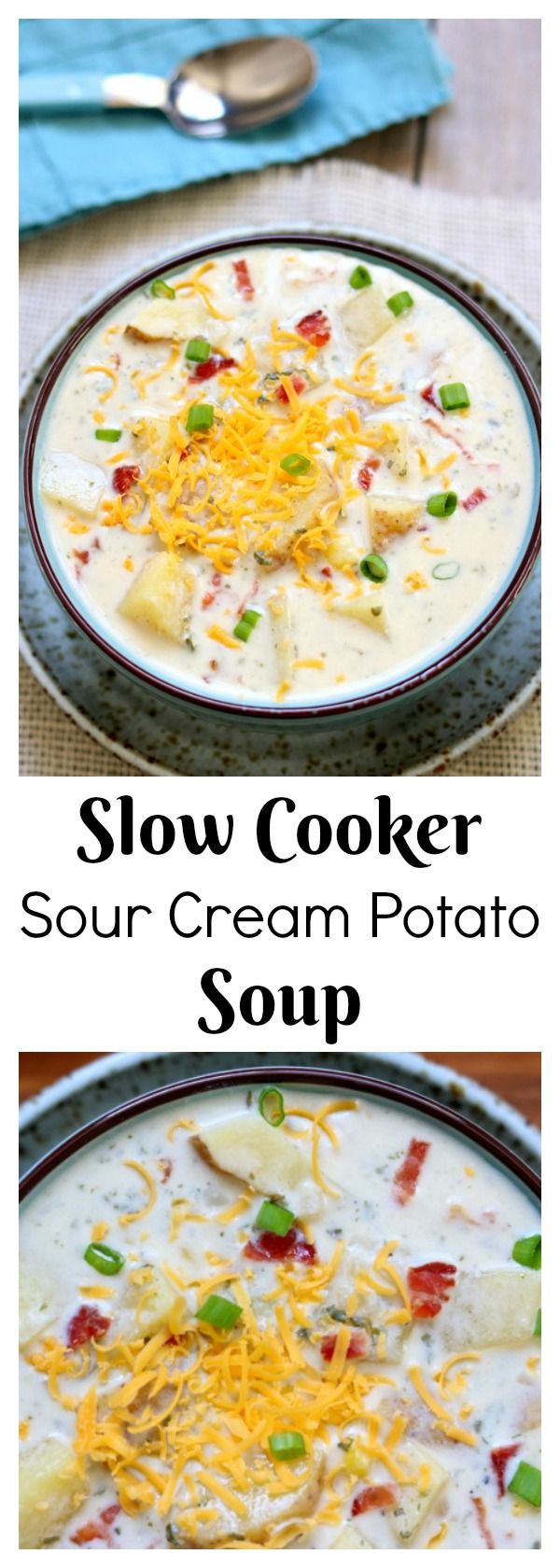 Slow Cooker Sour Cream Potato Bacon Soup