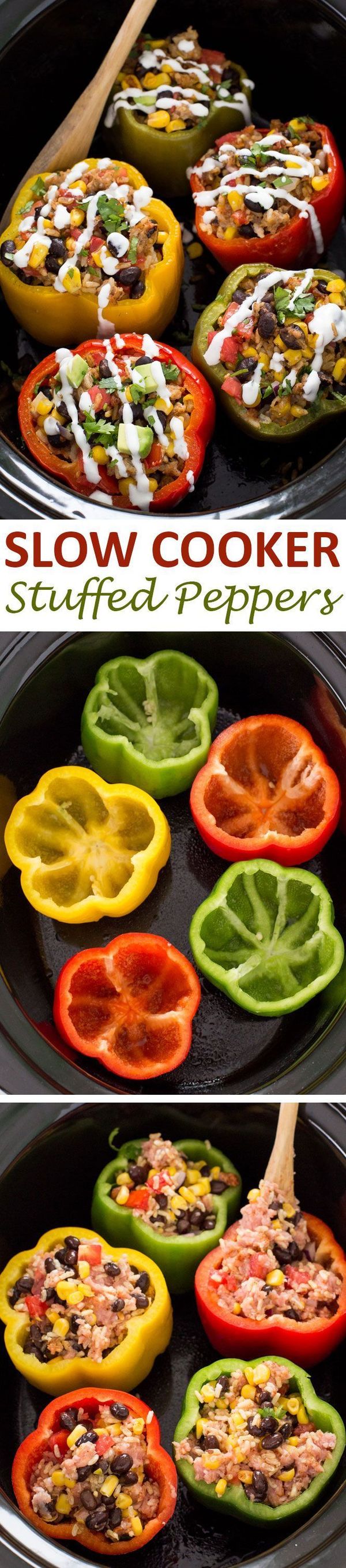 Slow Cooker Stuffed Peppers