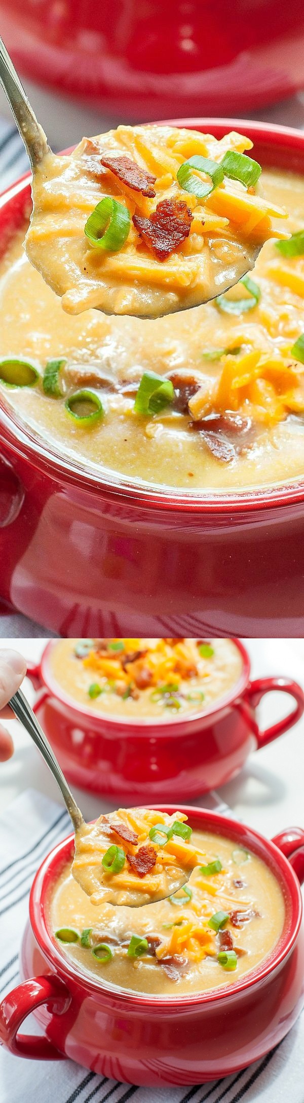 Slow Cooker Sweet Potato and Cauliflower Soup