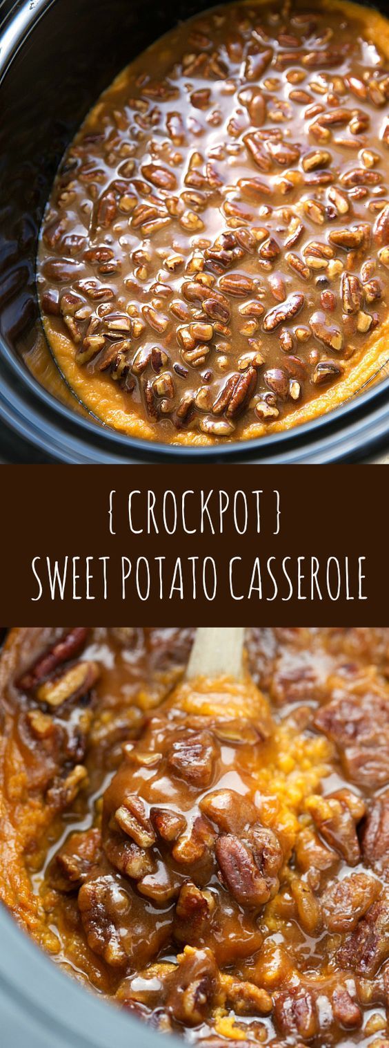 (Slow Cooker Sweet Potato Casserole