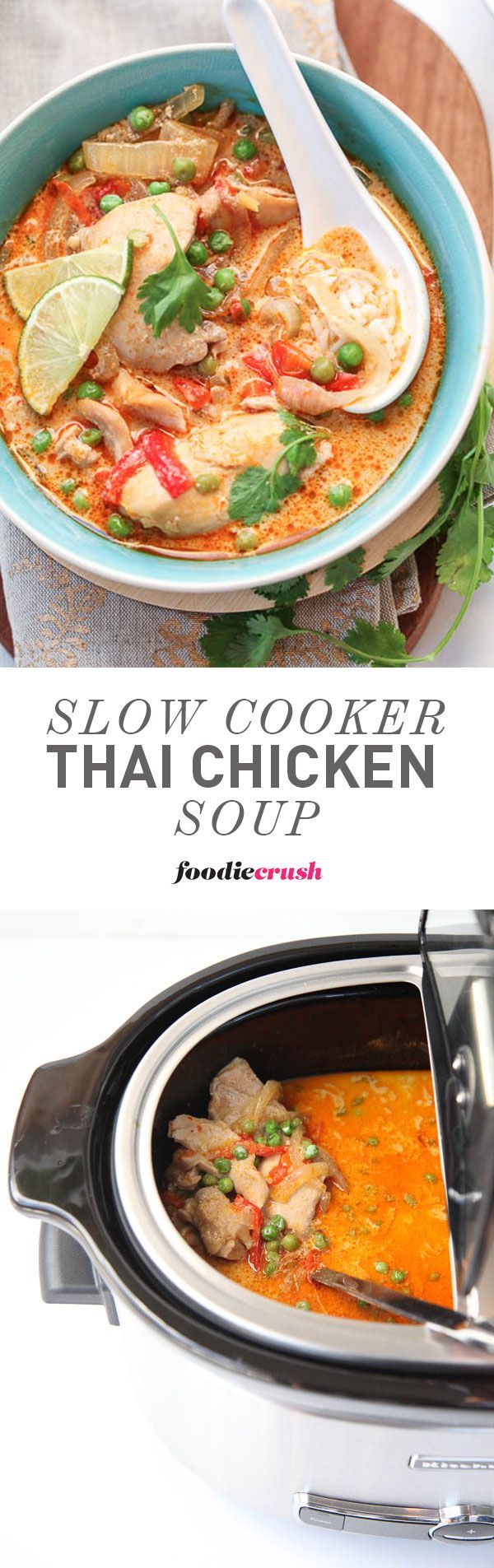 Slow Cooker Thai Chicken Soup