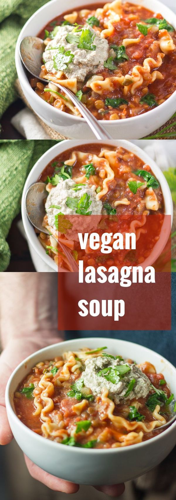 Slow Cooker Vegan Lasagna Soup