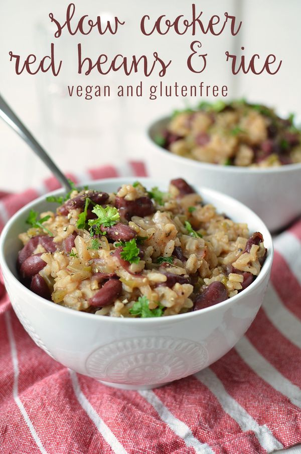 Slow Cooker Vegan Red Beans and Rice