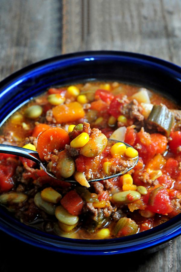 Slow Cooker Vegetable Soup