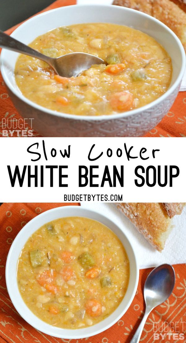 Slow Cooker White Bean Soup