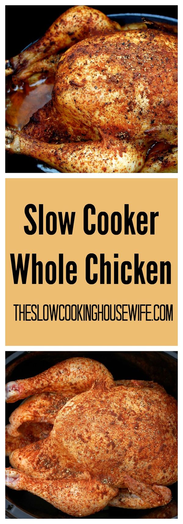 Slow Cooker Whole Roast Chicken