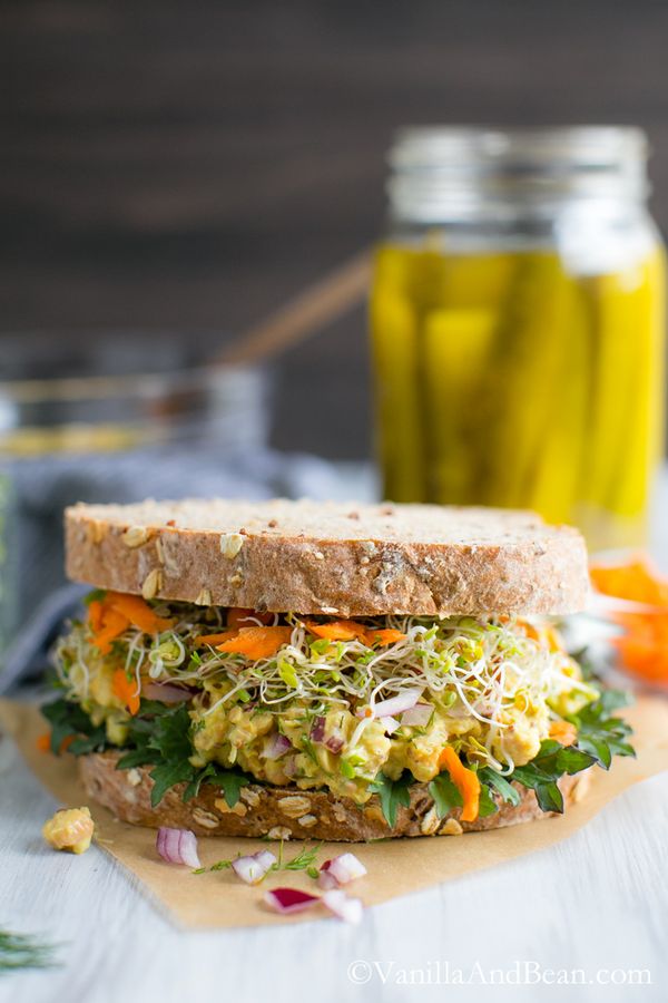 Smashed Chickpea Salad Sandwich