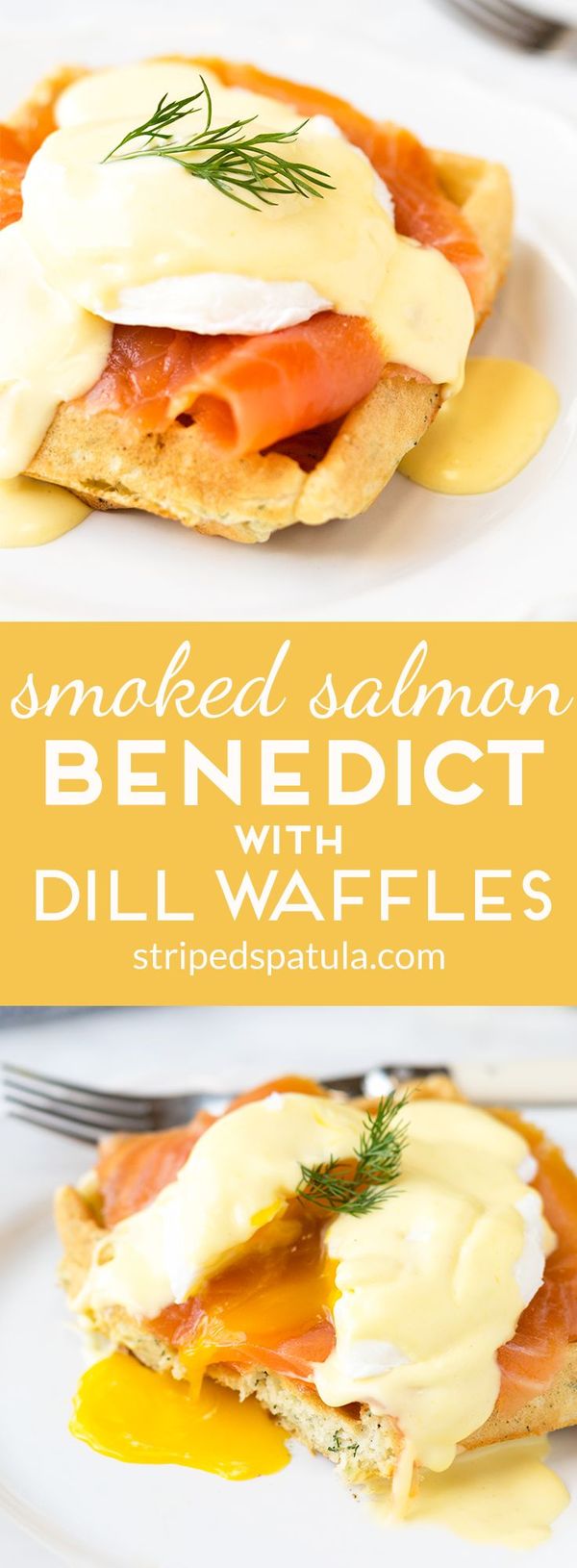 Smoked Salmon Eggs Benedict with Dill Waffles