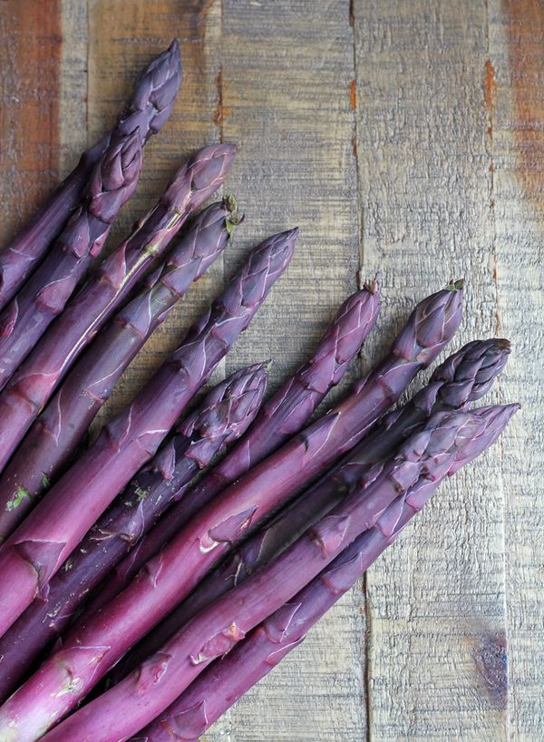 Smoky Tempeh with Purple Asparagus