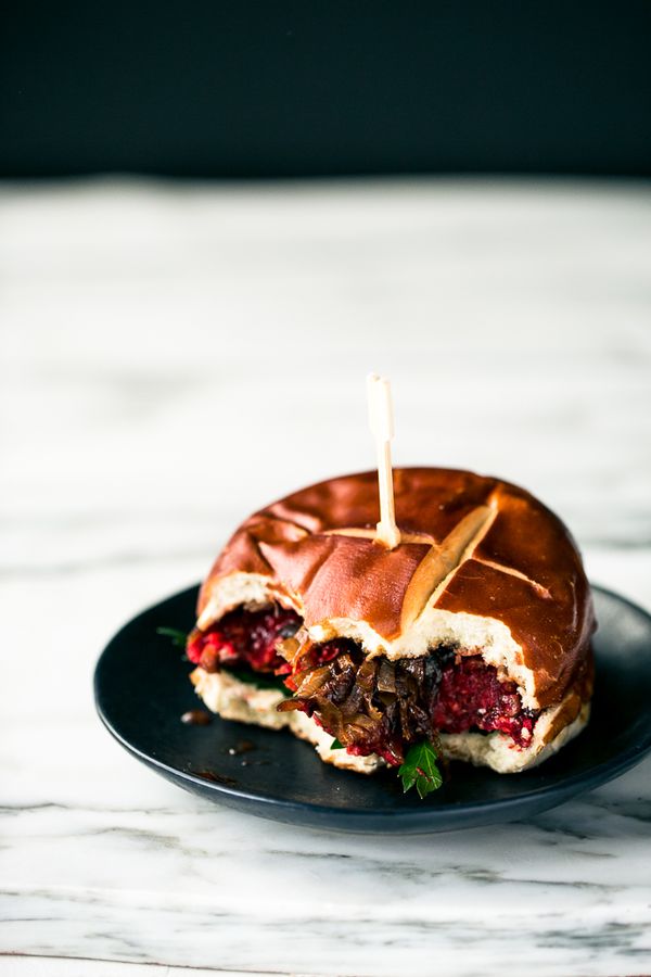 Smoky Vegan BBQ Beet Burgers