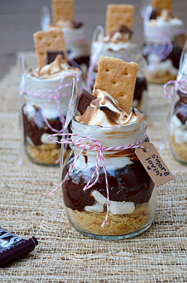 S'mores Treats in Mini Mason Jars