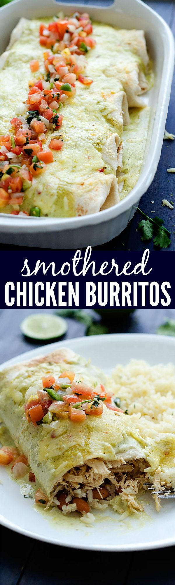 Smothered Chicken Burritos