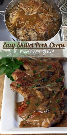 Smothered Pork Chops with Mushroom Gravy