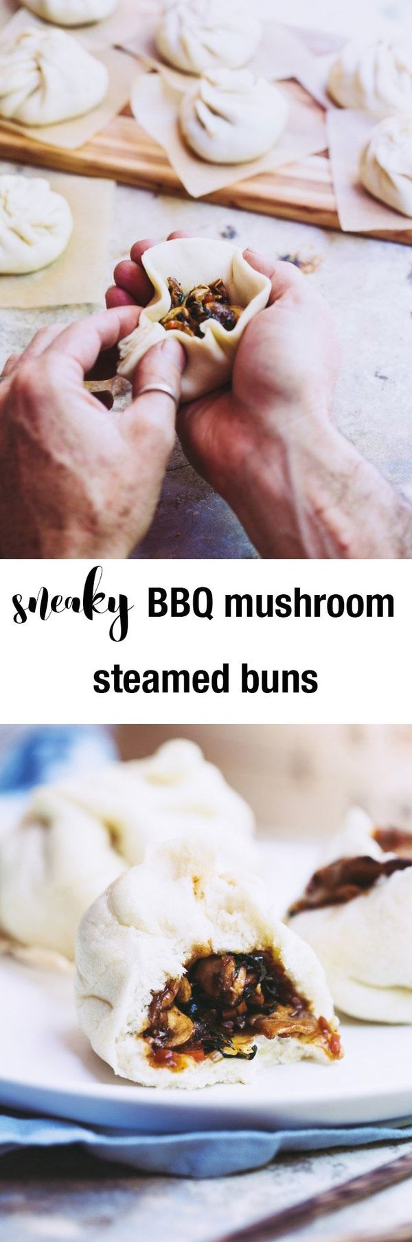 Sneaky BBQ Mushroom Steamed Buns