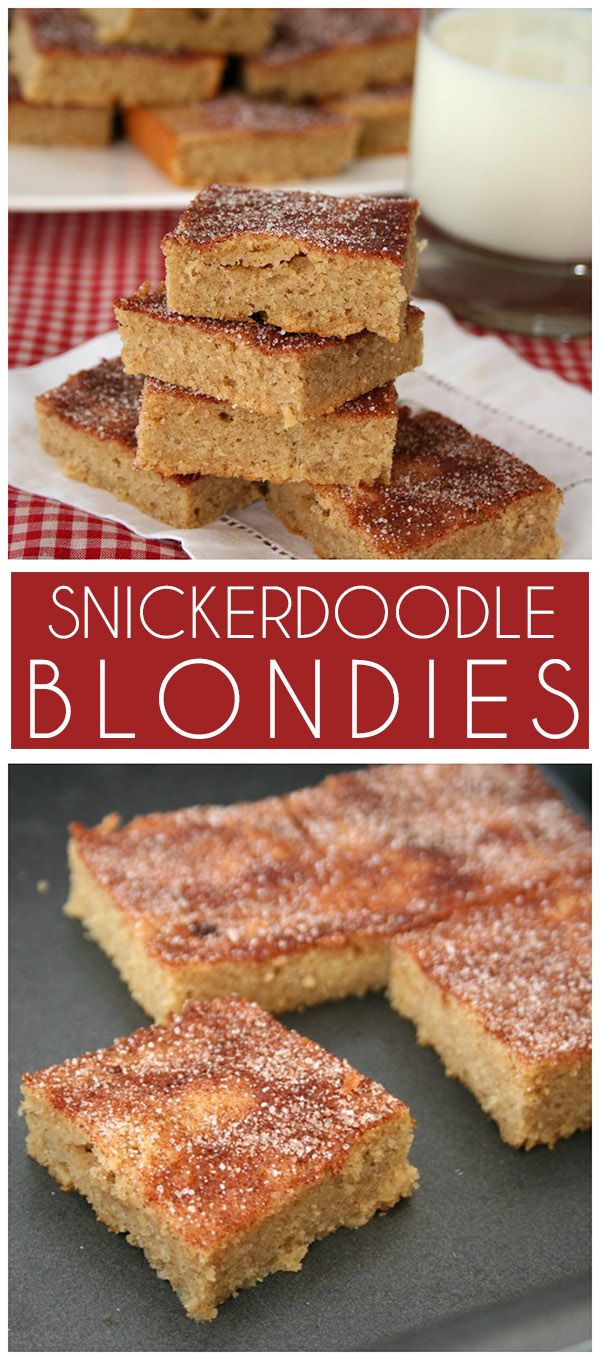 Snickerdoodle Blondies (Low Carb and Gluten-Free