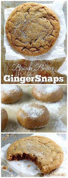 Soft and Chewy Brown Butter Gingersnaps