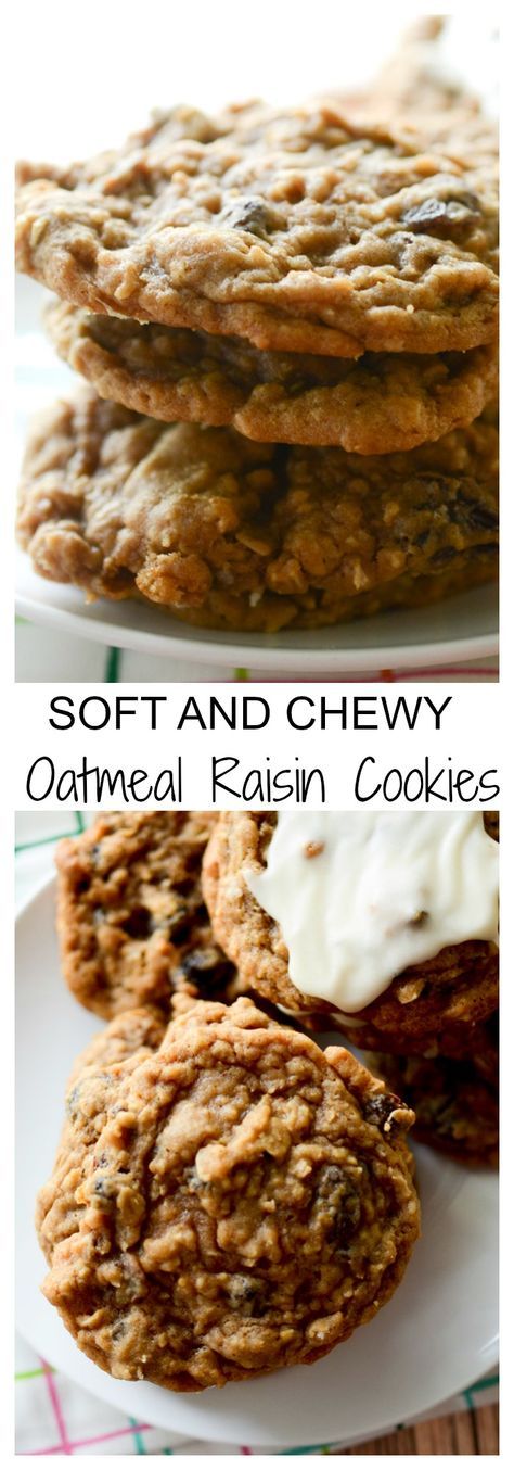 Soft and Chewy Oatmeal Raisin Cookies