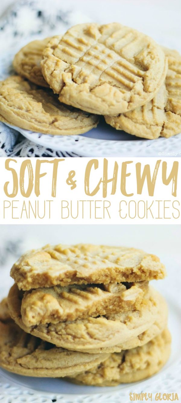 Soft and Chewy Peanut Butter Cookies