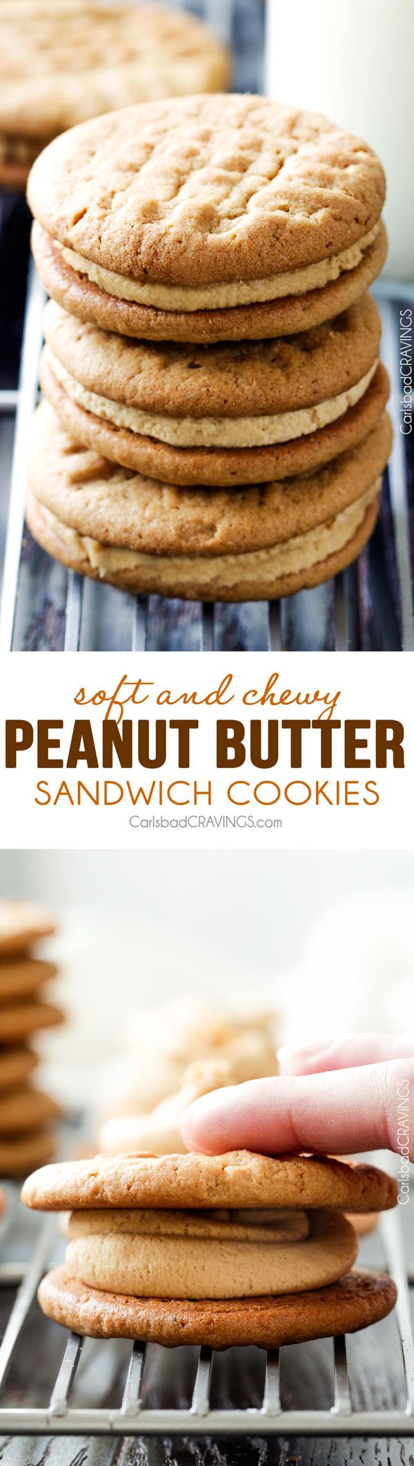 Soft and Chewy Peanut Butter Sandwich Cookies