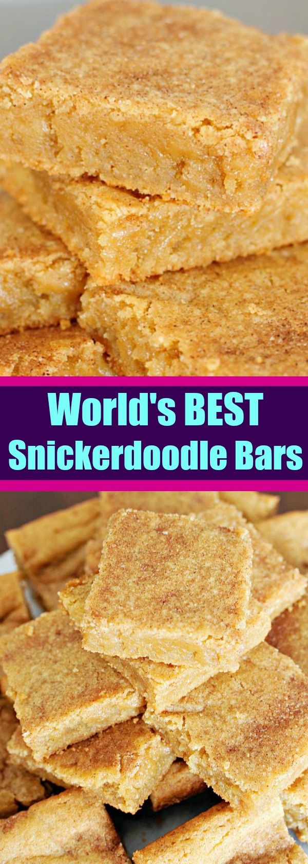 Soft and Chewy Snickerdoodle Bars