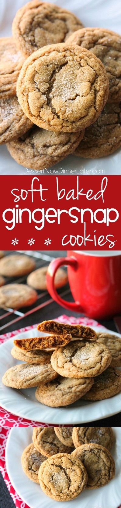 Soft Baked Gingersnap Cookies