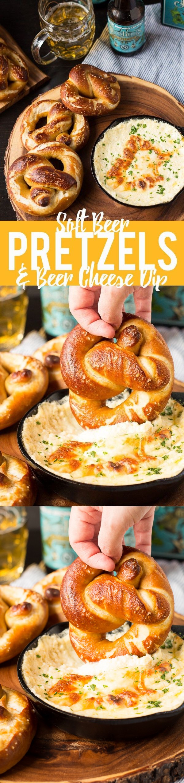 Soft Beer Pretzels with Beer Cheese Dip