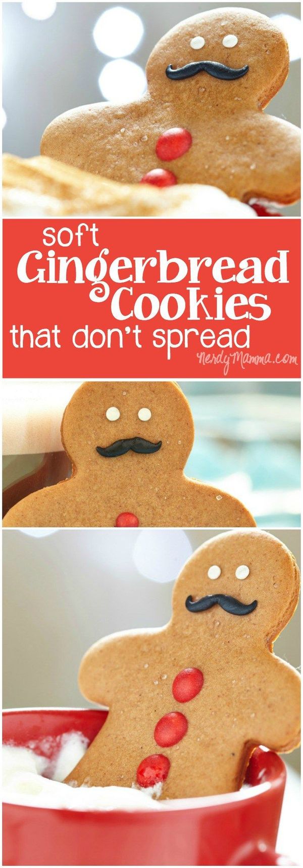 Soft Gingerbread Cookies that Don't Spread