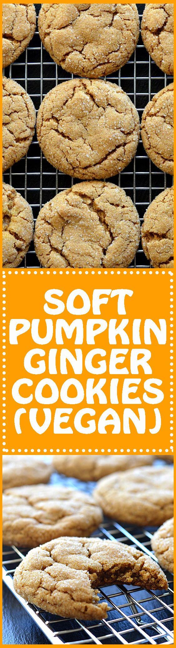 SOFT Pumpkin Ginger Cookies