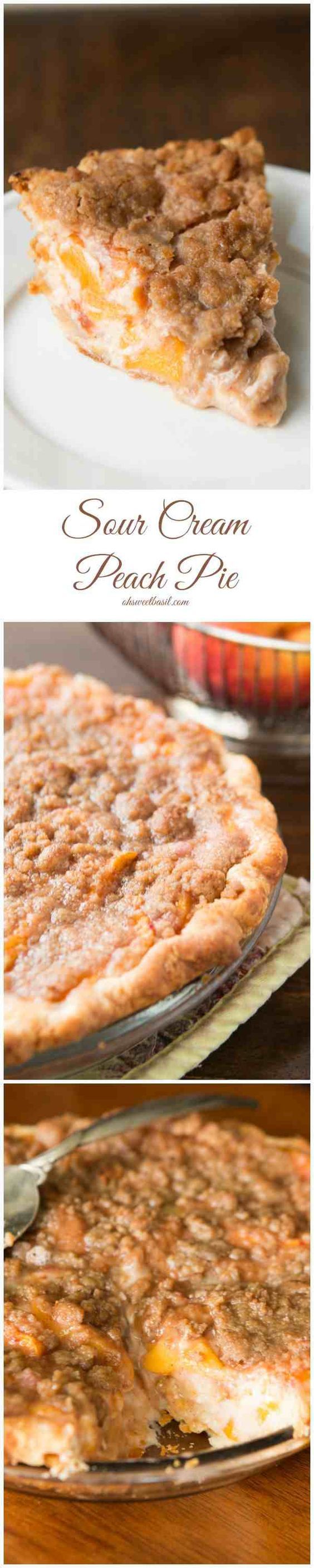 Sour Cream Peach Pie