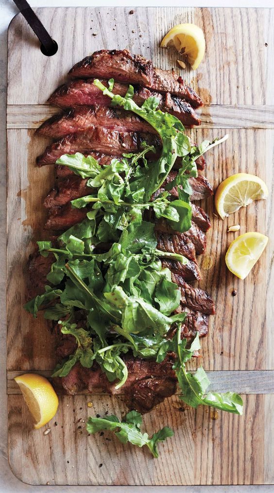 Soy-Lemon Flank Steak with Arugula