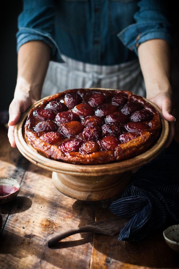 Spiced Wine + Plum Tarte Tatin