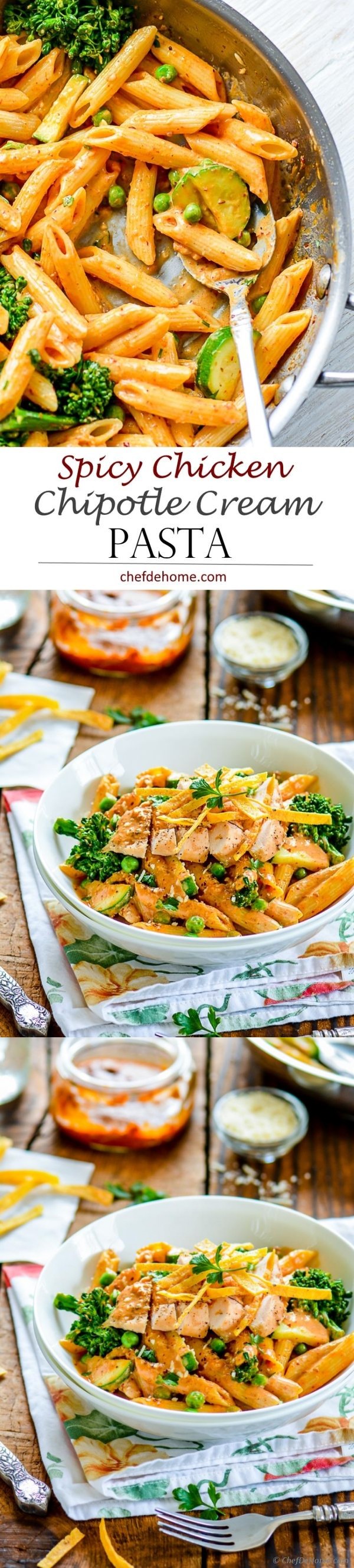 Spicy Chicken Chipotle Cream Sauce Pasta