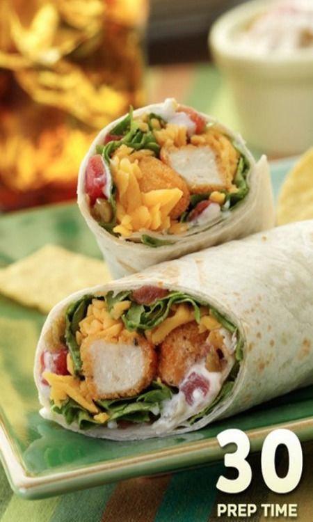 Spicy Crunchy Chicken Wraps