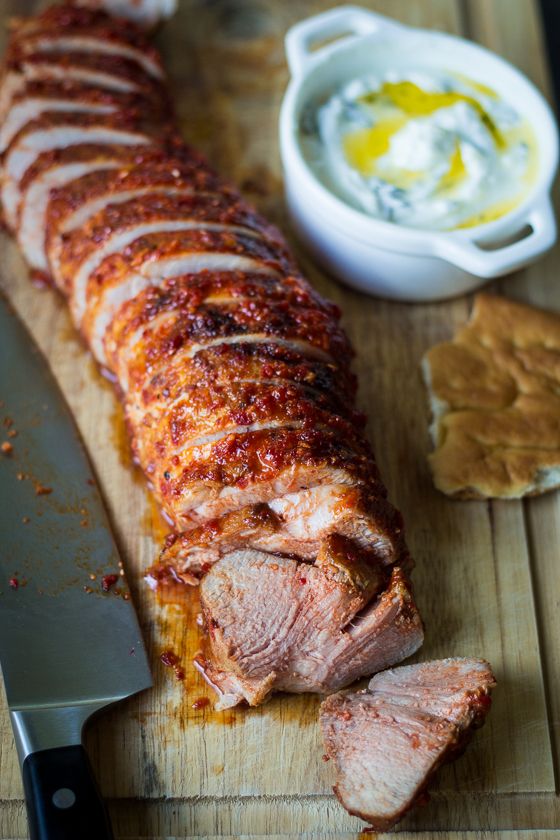 Spicy Harissa Roasted Pork Tenderloin