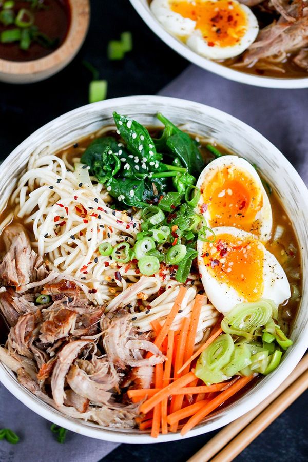 Spicy Pork Ramen Noodle Soup